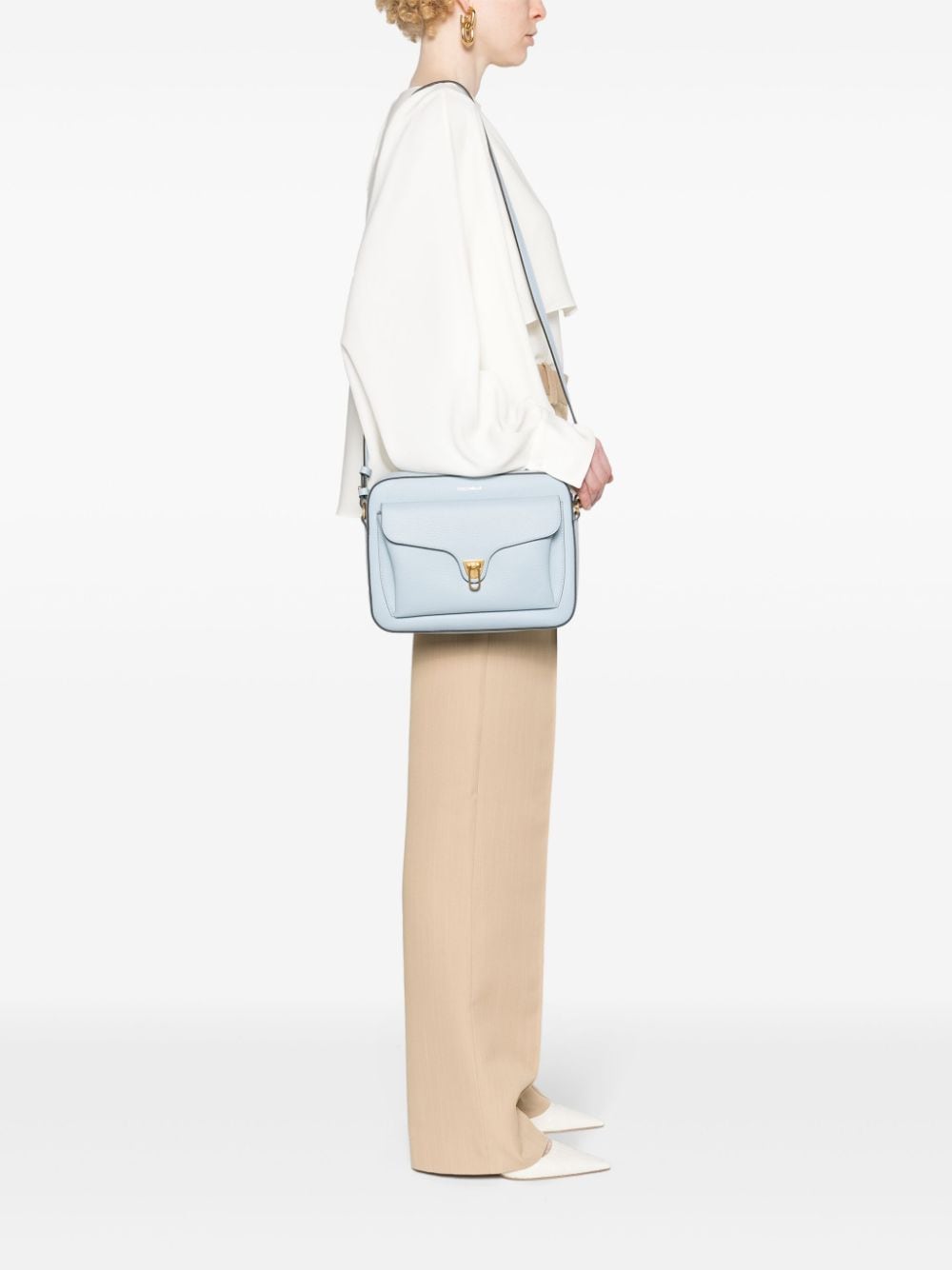 Shop Coccinelle Beat Soft Crossbody Bag In Blue