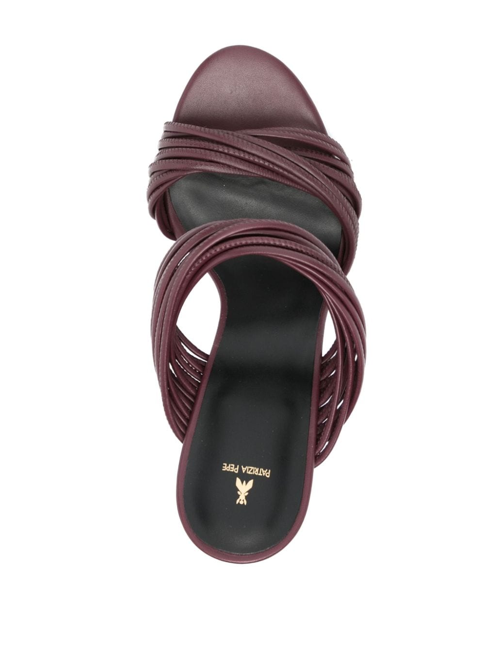 Shop Patrizia Pepe 100mm Leather Sandals In Purple