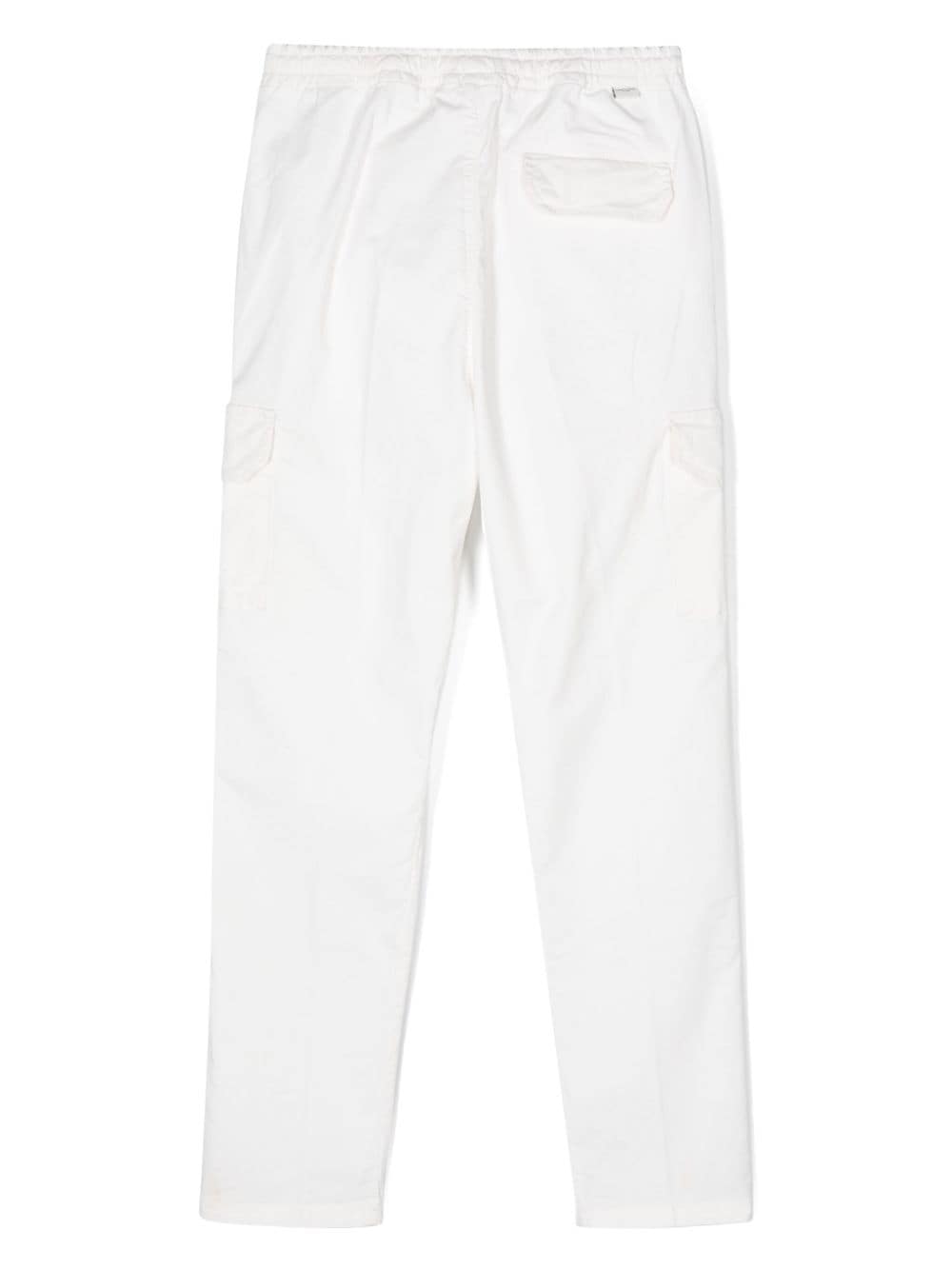 Paolo Pecora Kids tapered cargo trousers - Wit