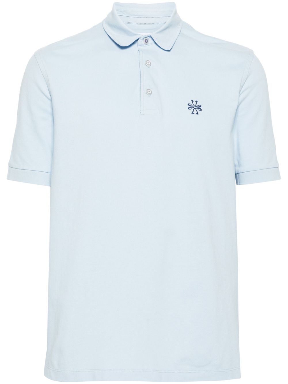 Jacob Cohen Logo-embroidered Piqué Polo Shirt In Blue
