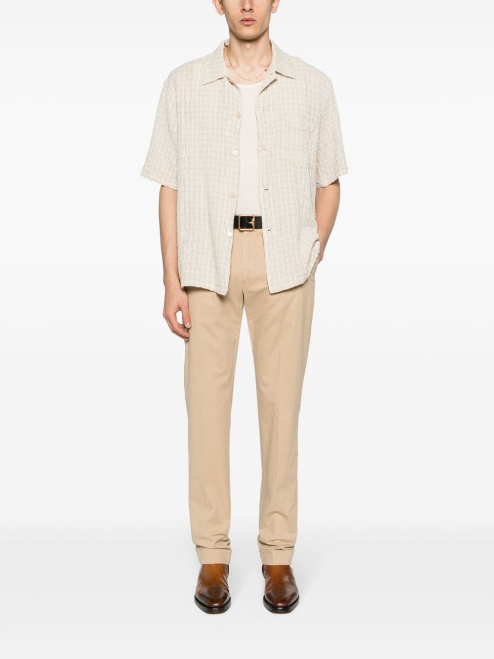 Shop Polo Ralph Lauren Mid-rise Tapered Chinos In Neutrals