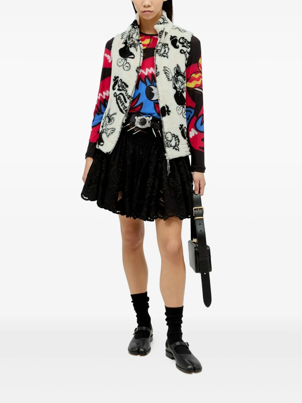 Chopova Lowena Cartoon-print Gilet In White