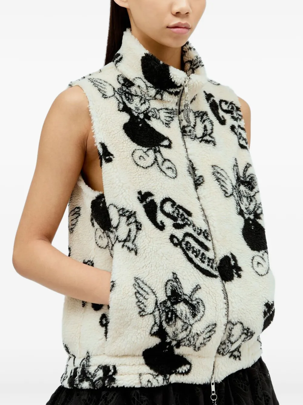Chopova Lowena Cartoon-print Gilet In White