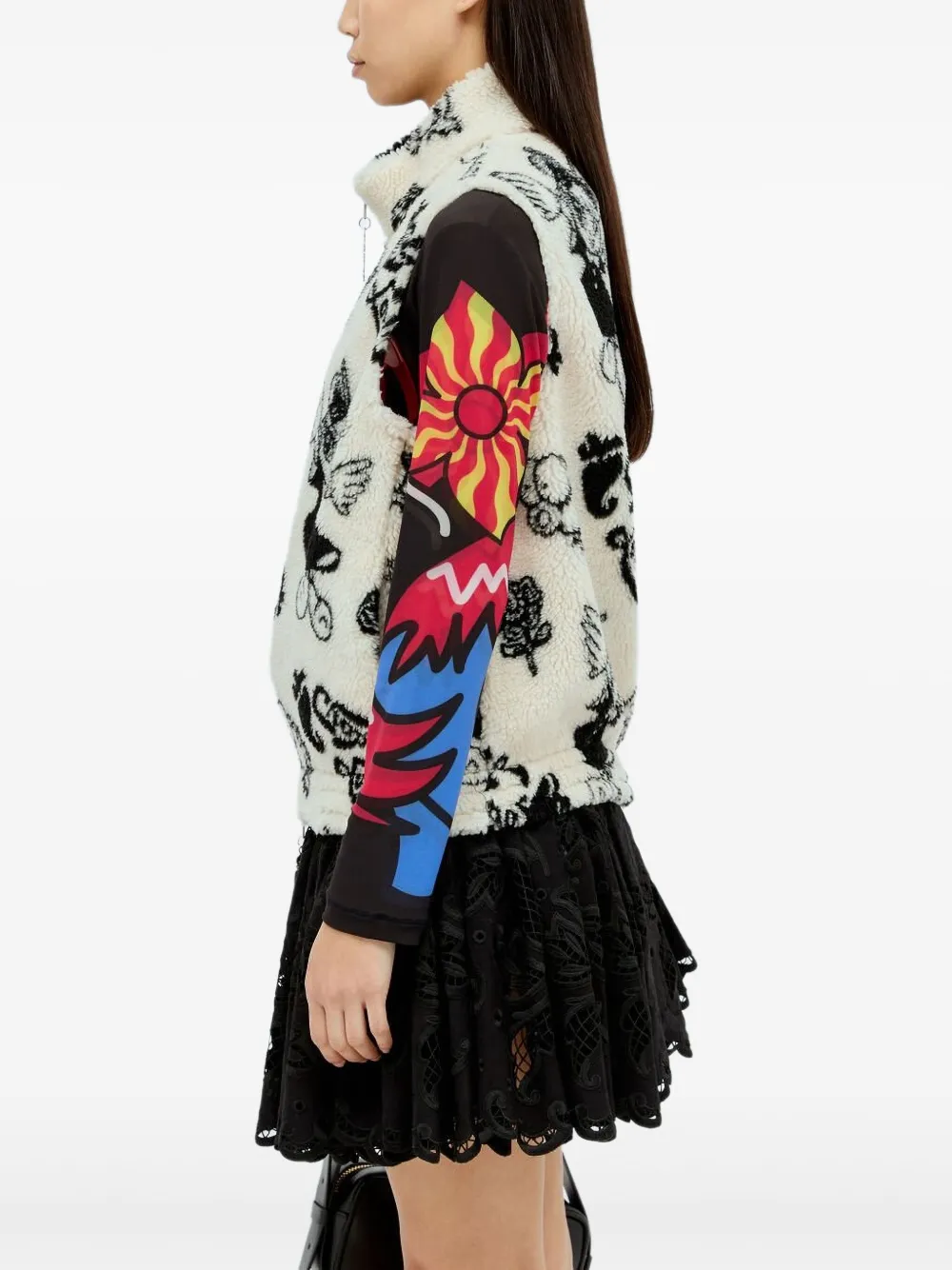 Chopova Lowena Cartoon-print Gilet In White