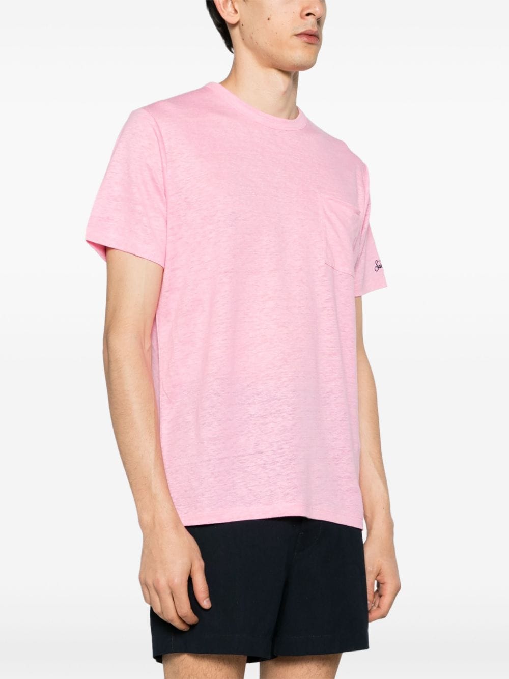 MC2 Saint Barth Gemêleerd linnen T-shirt Roze