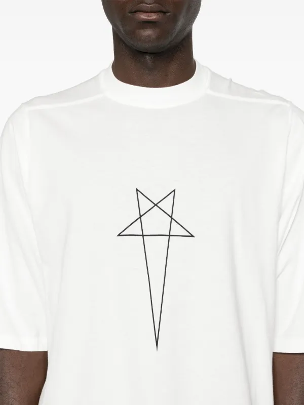 【送料&関税込】Rick Owens jumbo White Round Neck T-shirt In Rick Owens DRKSHDW Jumbo Organic Cotton T-shirt | White