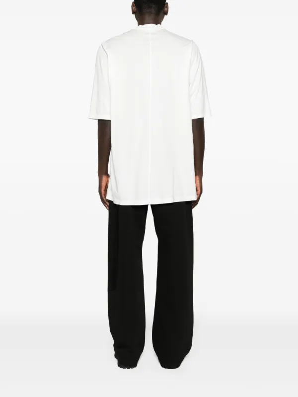 【送料&関税込】Rick Owens jumbo White Round Neck T-shirt In RickOwensTommyTOrganicCottonJe