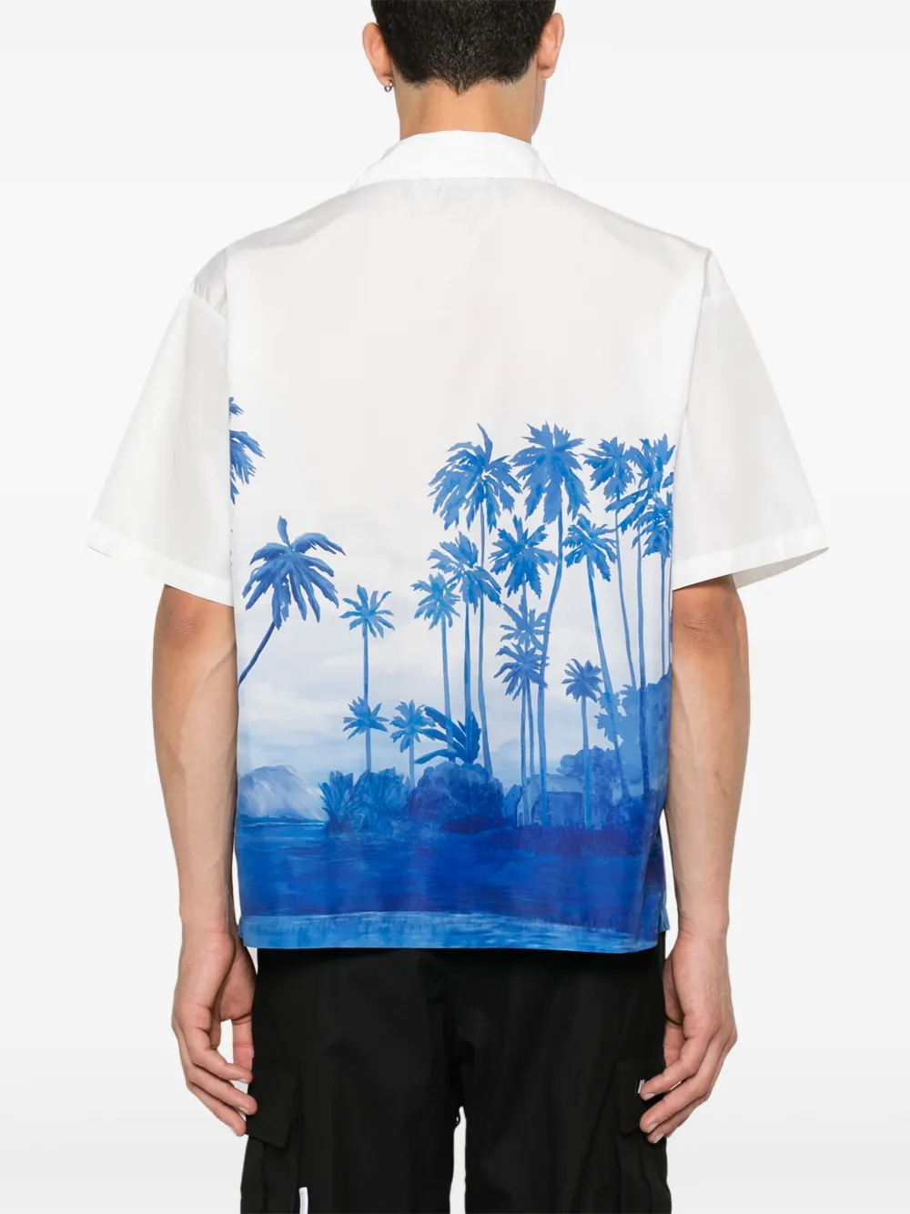 Neighborhood Overhemd met Palm Tree-print Wit
