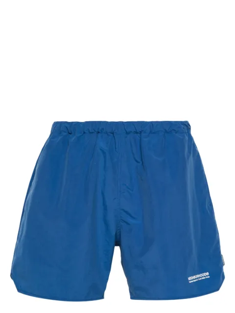 Neighborhood logo-print swim shorts