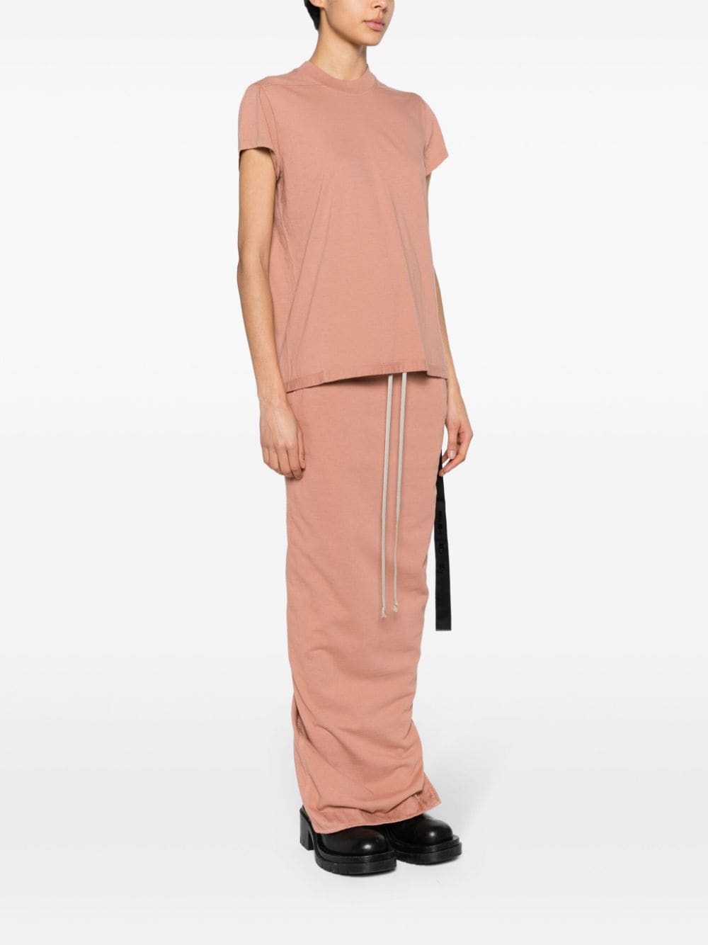 Shop Rick Owens Drkshdw Small Level Cotton T-shirt In Pink