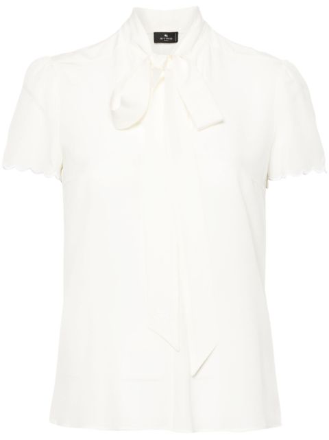 ETRO pussy-bow collar silk blouse Women