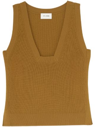 Deals St John rib knit top