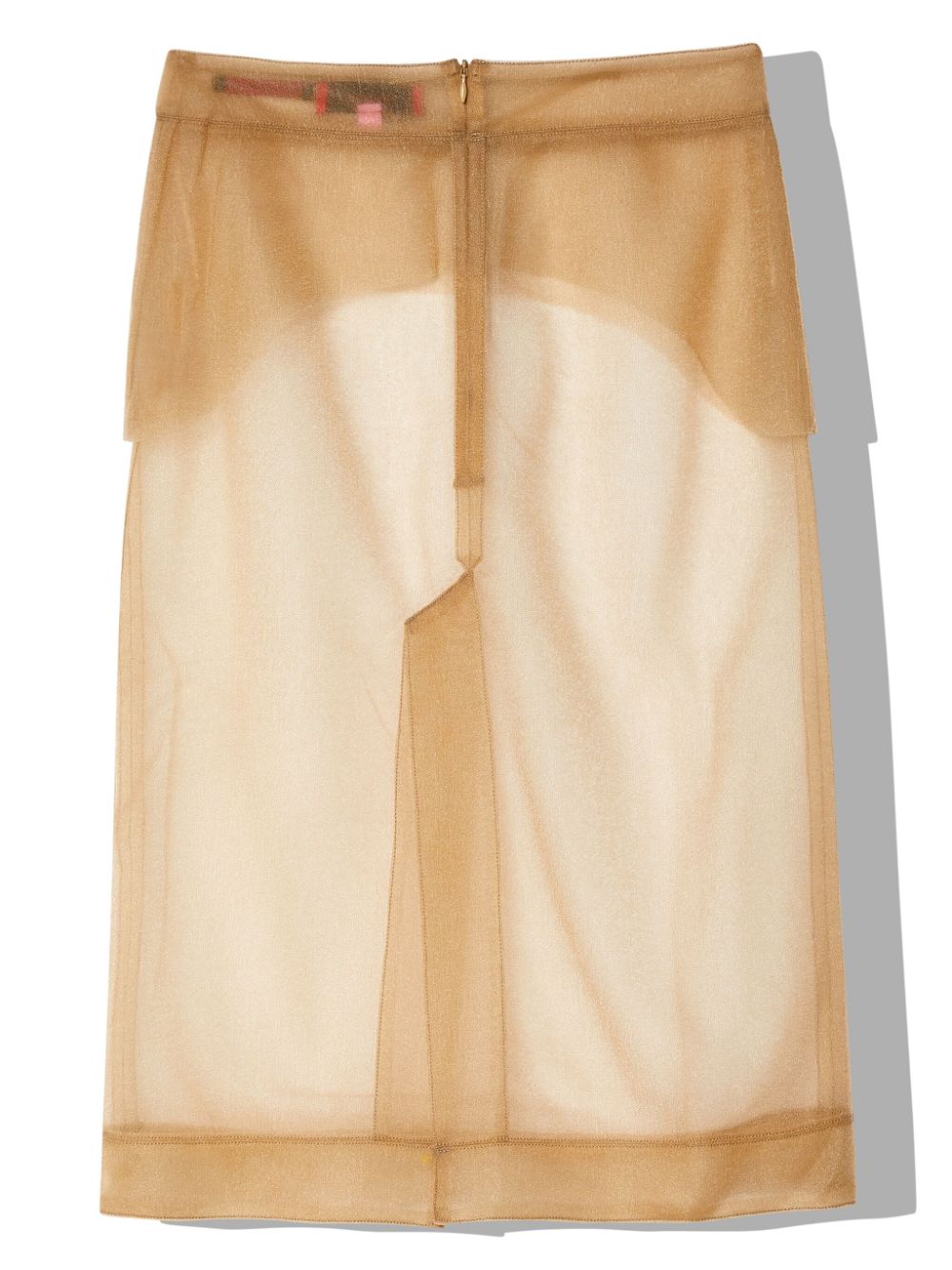 Image 2 of Eckhaus Latta Sculpt semi-sheer midi skirt