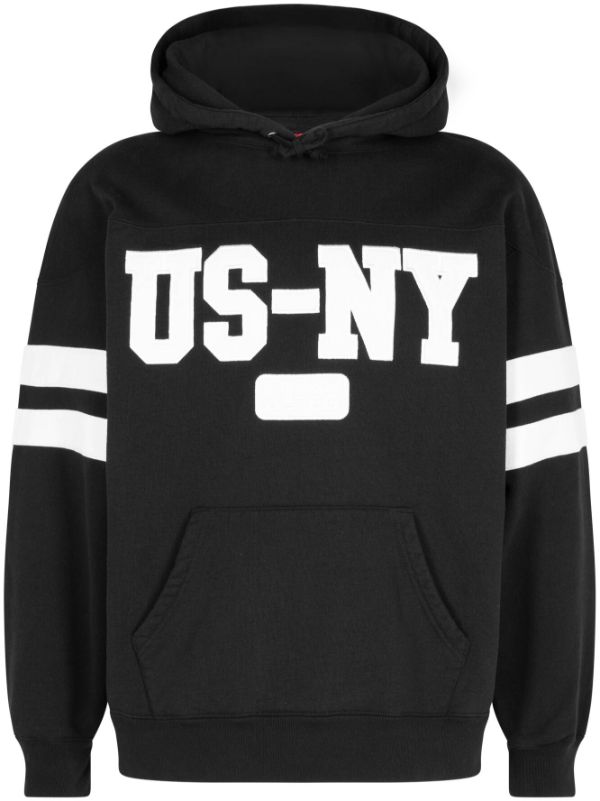 Supreme US NY Cotton Hoodie Black FARFETCH TH