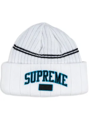 Supreme x New Era Box Logo Beanie | White | FARFETCH IN
