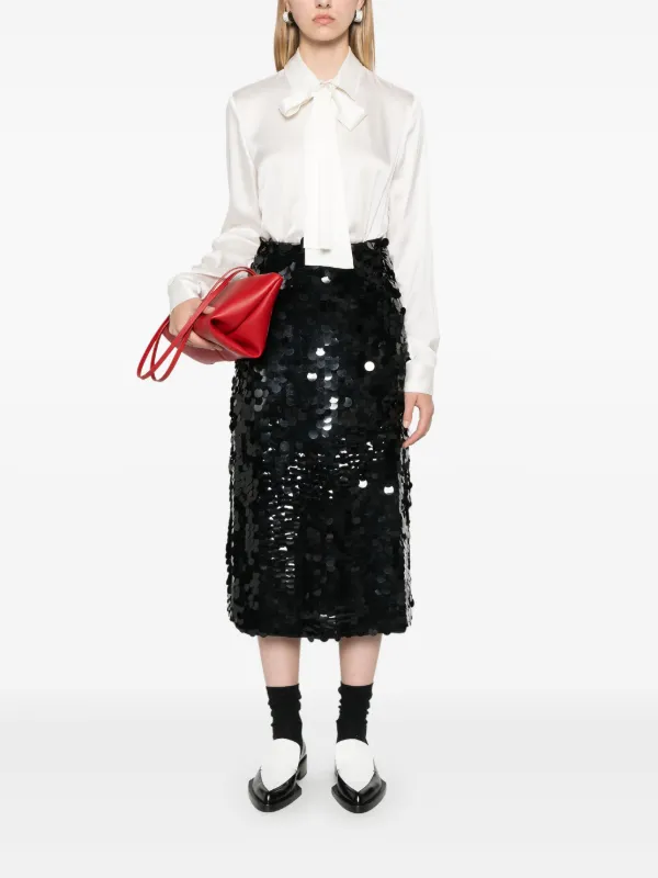 P.A.R.O.S.H. Sequined Midi Skirt | Black | FARFETCH P.A.R.O.S.H. Sequined Midi Skirt | Black | FARFETCH