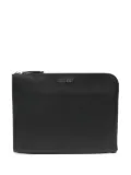 Orciani logo-lettering clutch bag - Black