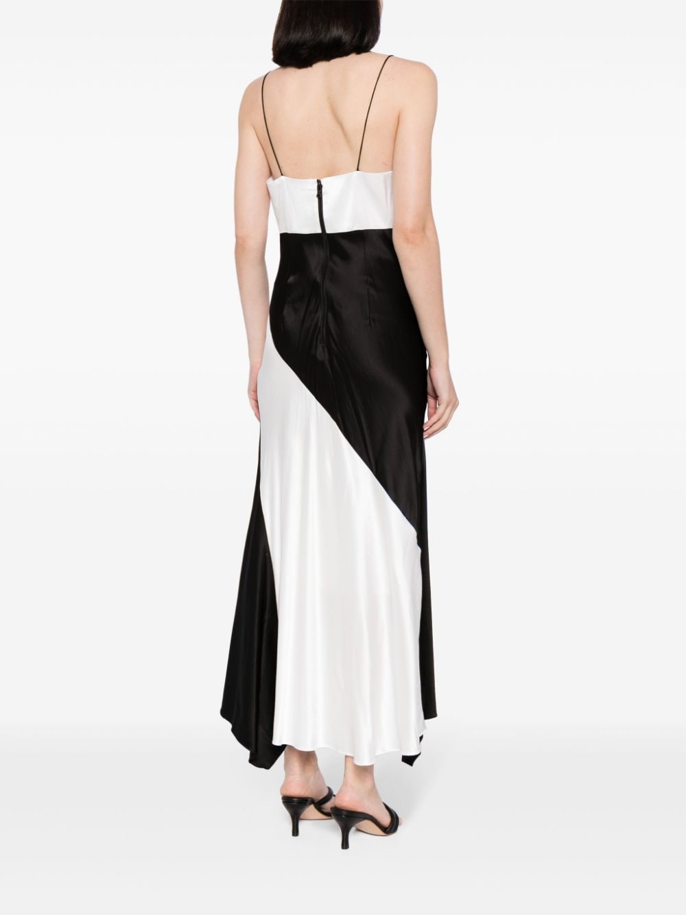 Shop Alice And Olivia Rosa Handkerchief Midi Dress In Black