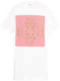 Barrie logo-patch cotton T-shirt dress - White