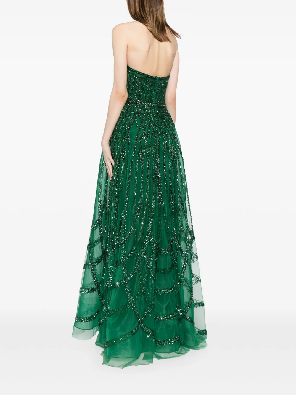 Zuhair Murad Avondjurk met borduurwerk Groen