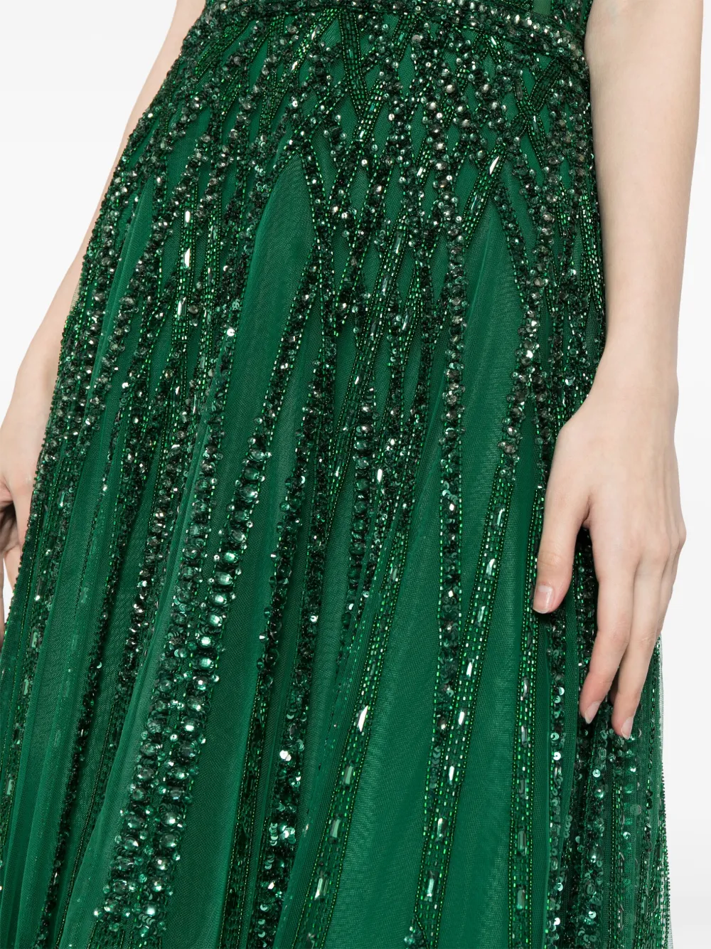 Zuhair Murad Avondjurk met borduurwerk Groen