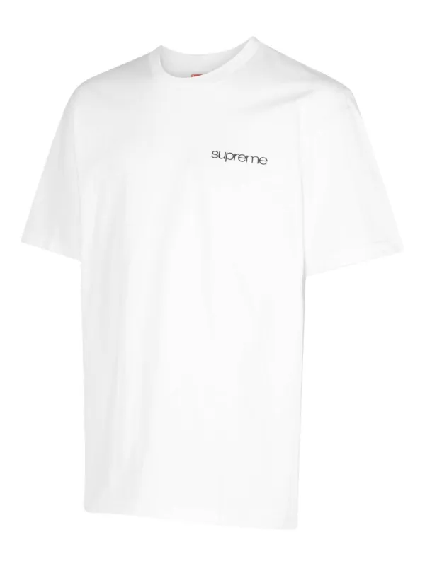 Supreme white logo tee on sale