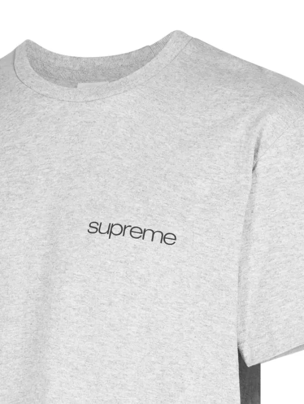 Supreme logo print Cotton T shirt Grey FARFETCH TR