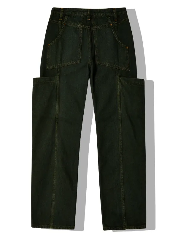 Eckhaus Latta cargo-pocket straight-leg Jeans | Black | FARFETCH