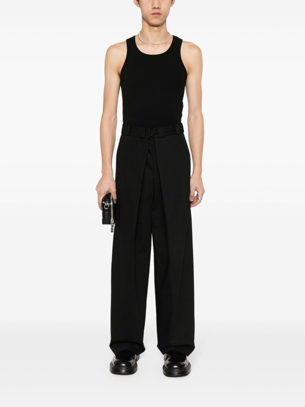 Image 2 of Givenchy pleated canvas wide trousers