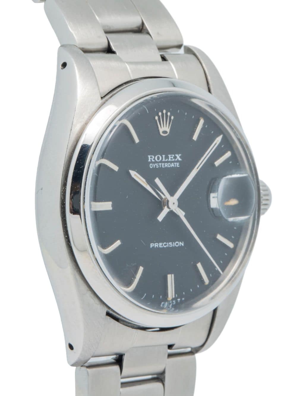 Pre-owned Rolex  Oyster Perpetual Date 34mm In Black