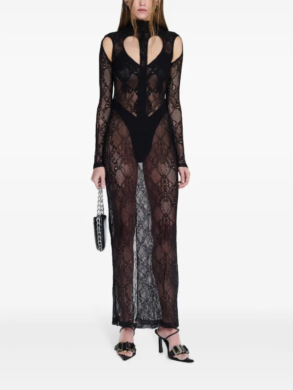 定価58700円 DION LEE Dion Lee Interlink cut-out Maxi Dress | Black | FARFETCH
