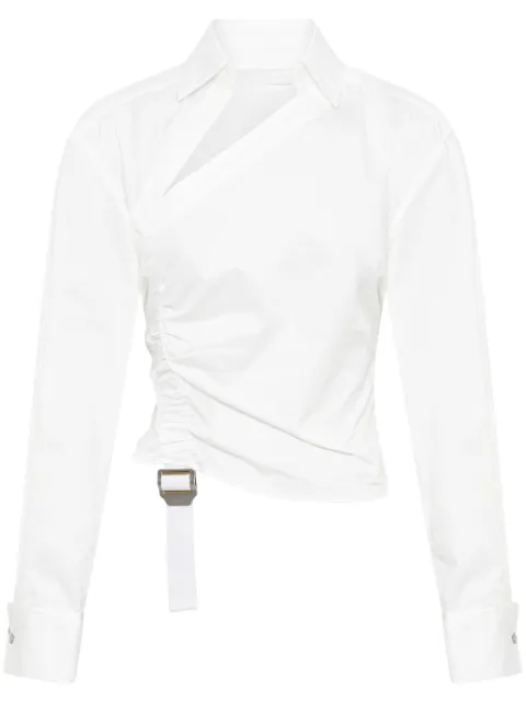 Dion Lee asymmetric gathered shirt