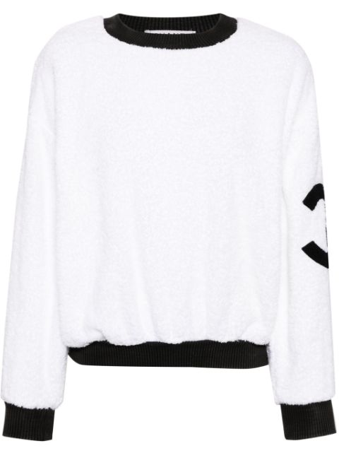 HOT SALE CHANEL 1990-2000s CC terry-cloth sweatshirt Women