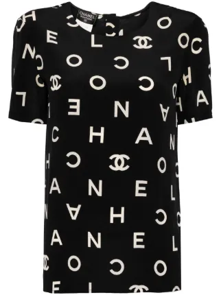 CHANEL Pre-Owned 1997 ロゴ Tシャツ | ブラック | FARFETCH JP