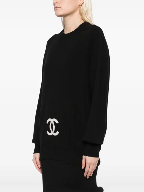 CHANEL Pre-Owned 1990-2000s Cashmere Sweater | Black | FARFETCH