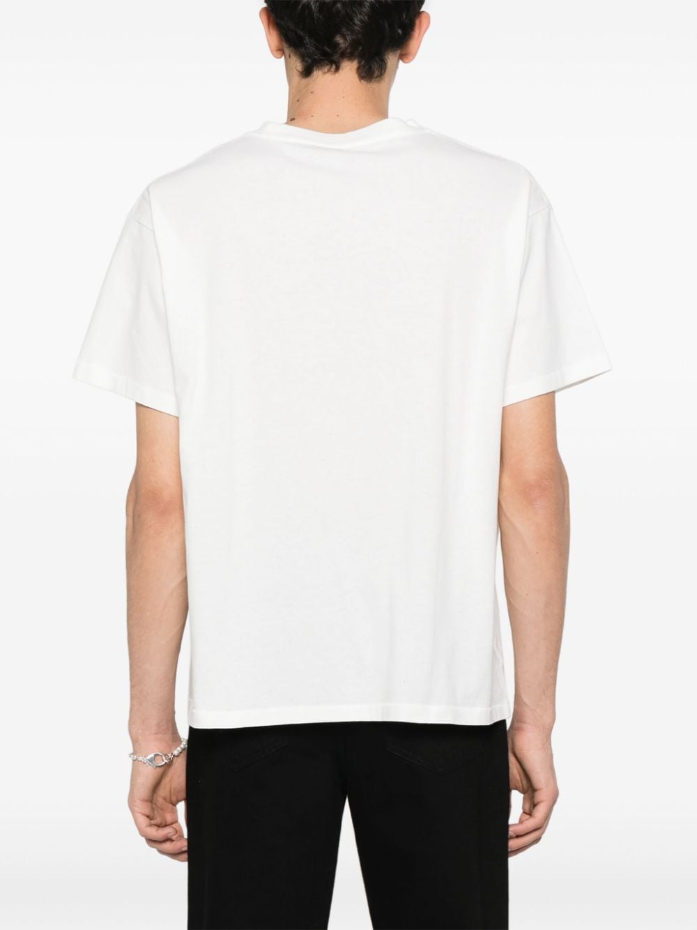 Shop Bode Logo-print Cotton T-shirt In White