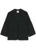 CHANEL Pre-Owned 2000 logo-buttons cashmere cardigan - Grey