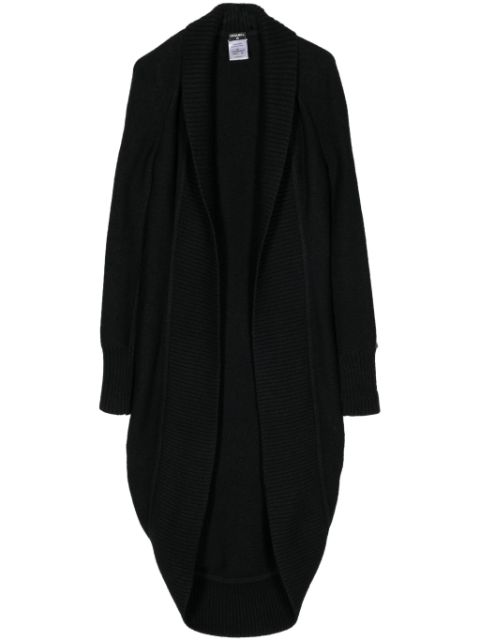 HOT SALE CHANEL 2008 rib-trimmed long cardigan Women