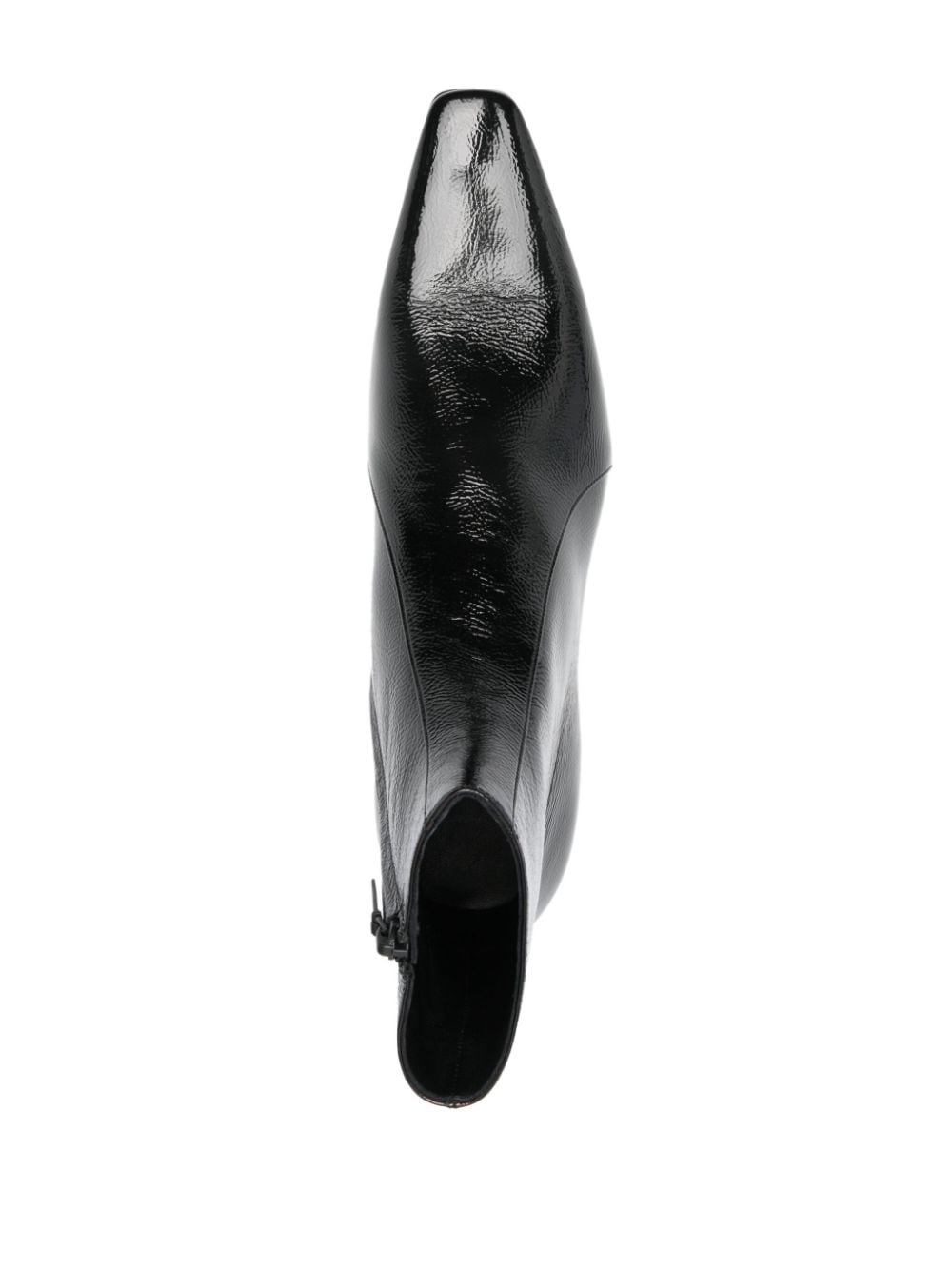 Shop Saint Laurent 35mm Patent-leather Ankle Boots In Schwarz