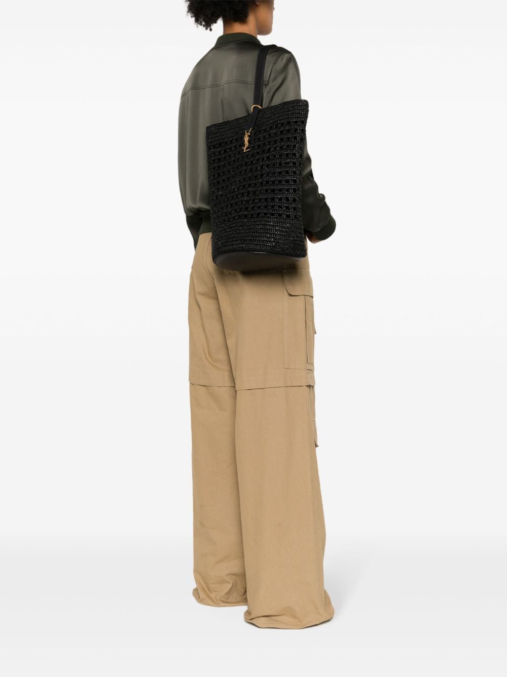 Image 2 of Saint Laurent woven raffia bucket bag
