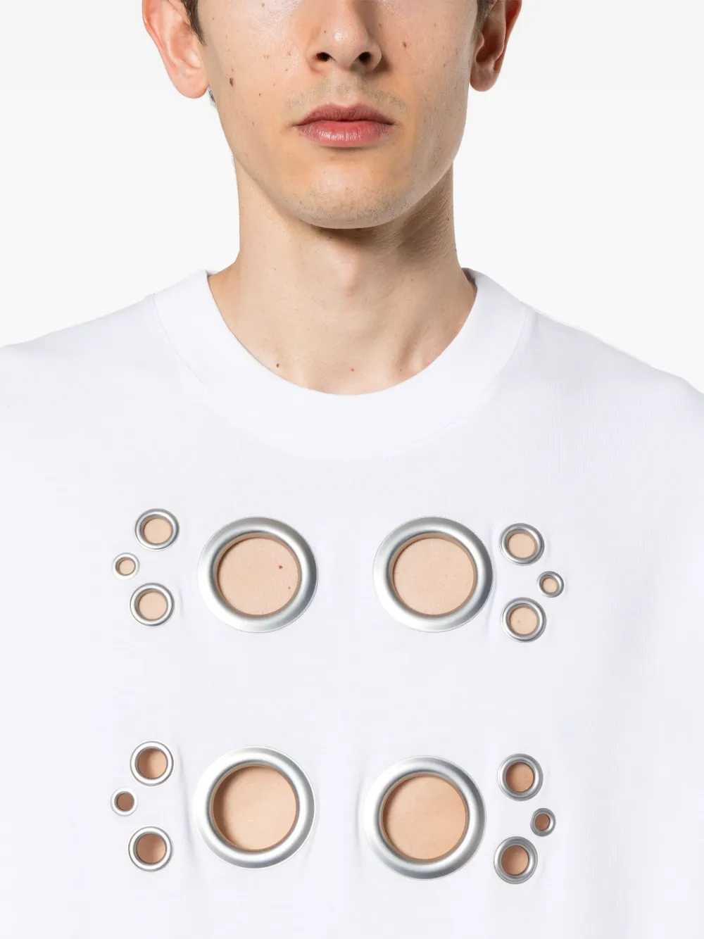 Givenchy Eyelet-embellished T-shirt In White
