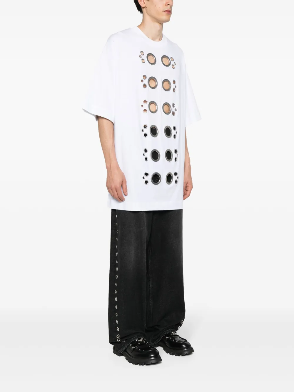 Givenchy Eyelet-embellished T-shirt In White