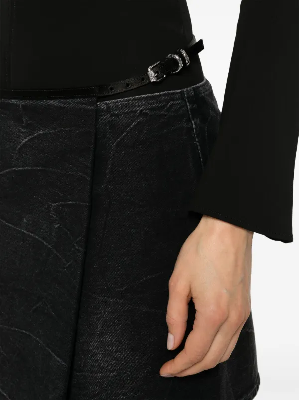 【関税＆送料込み】Givenchy Voyou Denim Mini Skirt Givenchy Voyou Denim Mini Skirt | Black | FARFETCH HK