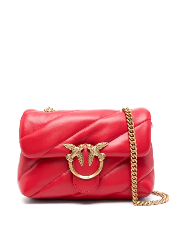 ショルダーバッグ・ポシェット Pinko MINI LOVE PUFFER SHOULDER BAG PINKO Mini Love Puff Leather Shoulder Bag | Black | FARFETCH