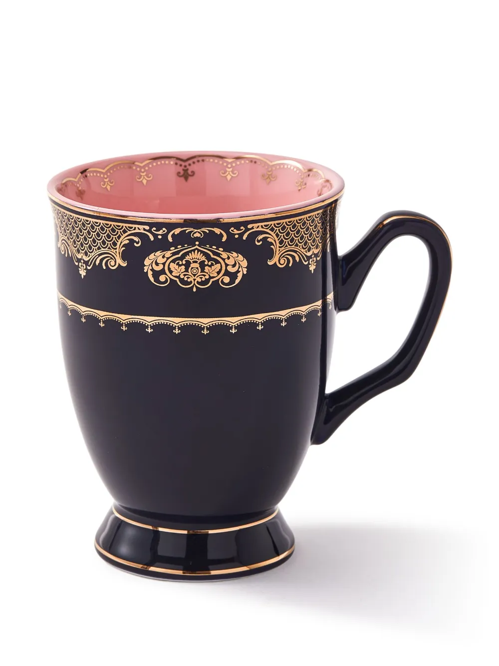 Polspotten Grandpa Porcelain Mugs (set Of Four) In Black
