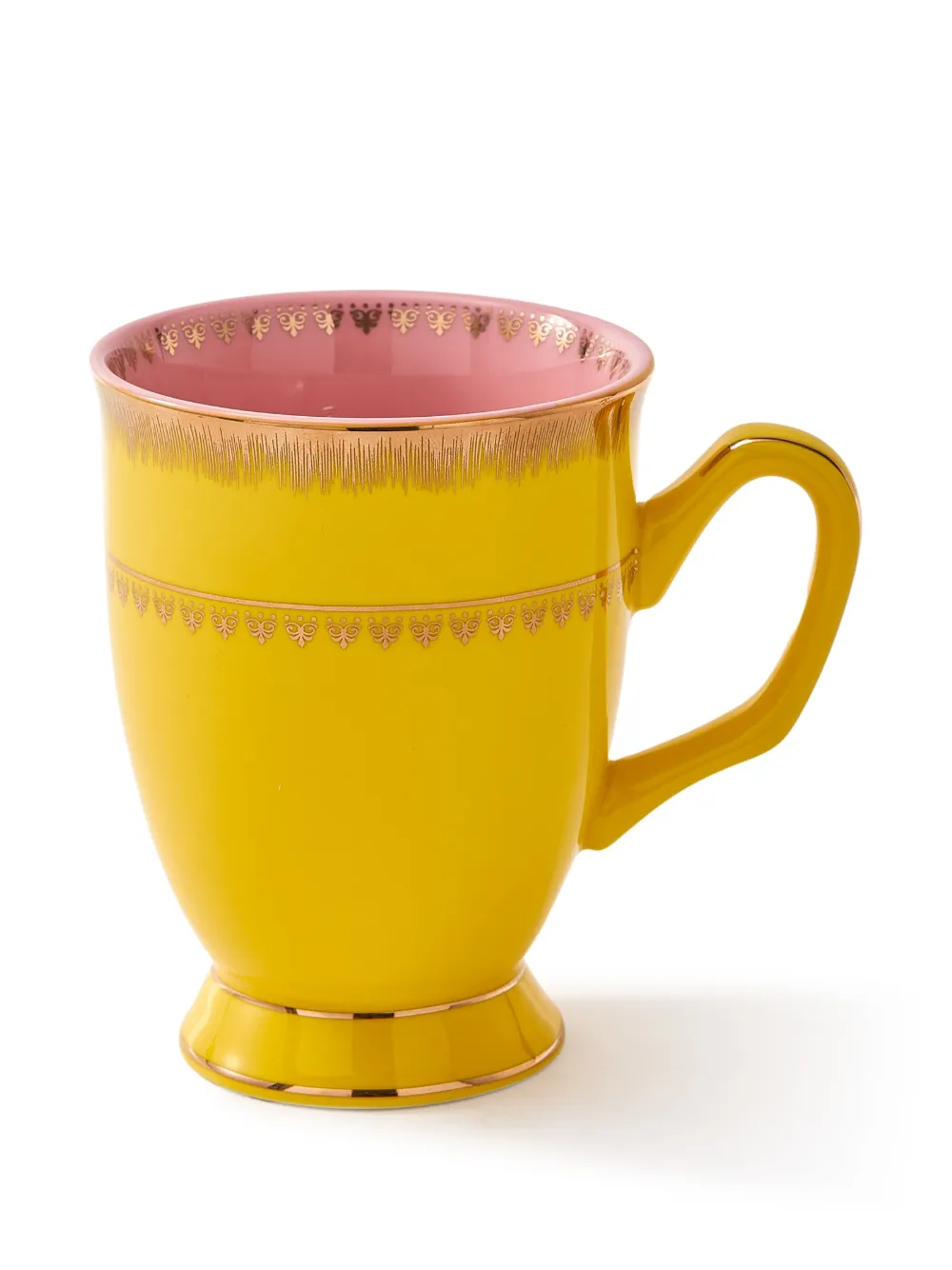 Polspotten Grandpa Porcelain Mugs (set Of Four) In Black