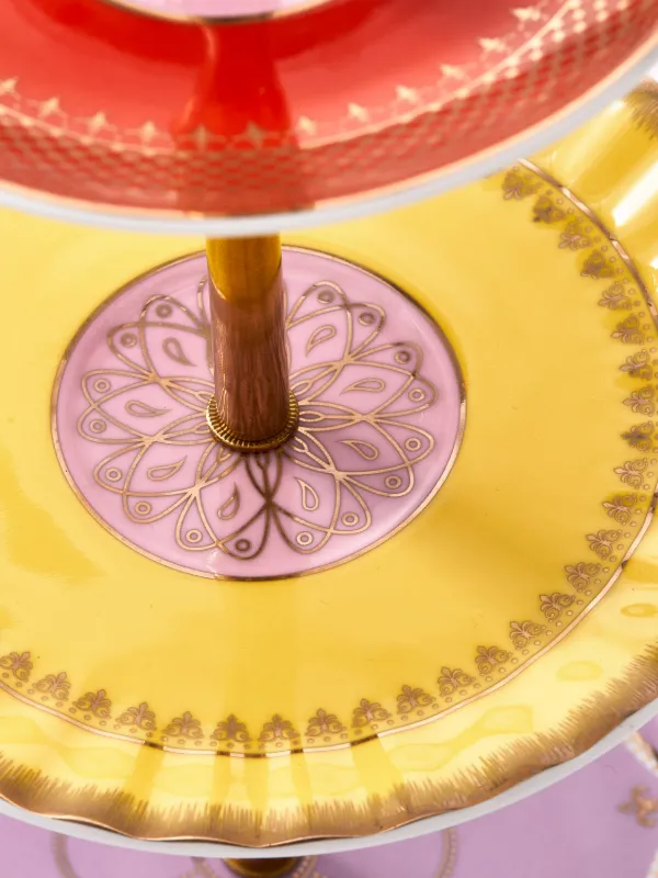 POLSPOTTEN Grandpa ティーサービングスタンド 44cm x 19cm | レッド