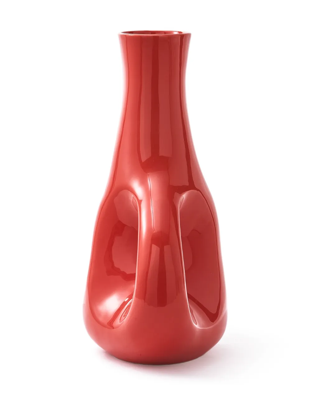 Polspotten Three Ears Ceramic Vase (50.5cm X 38cm) In Red