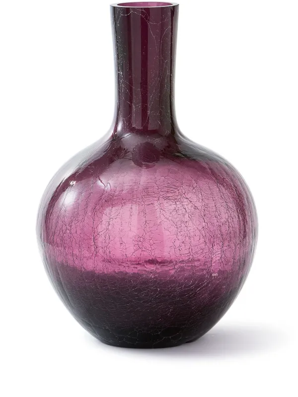 POLSPOTTEN Large Ball Body Glass Vase (50cm x 38.8cm) | Purple