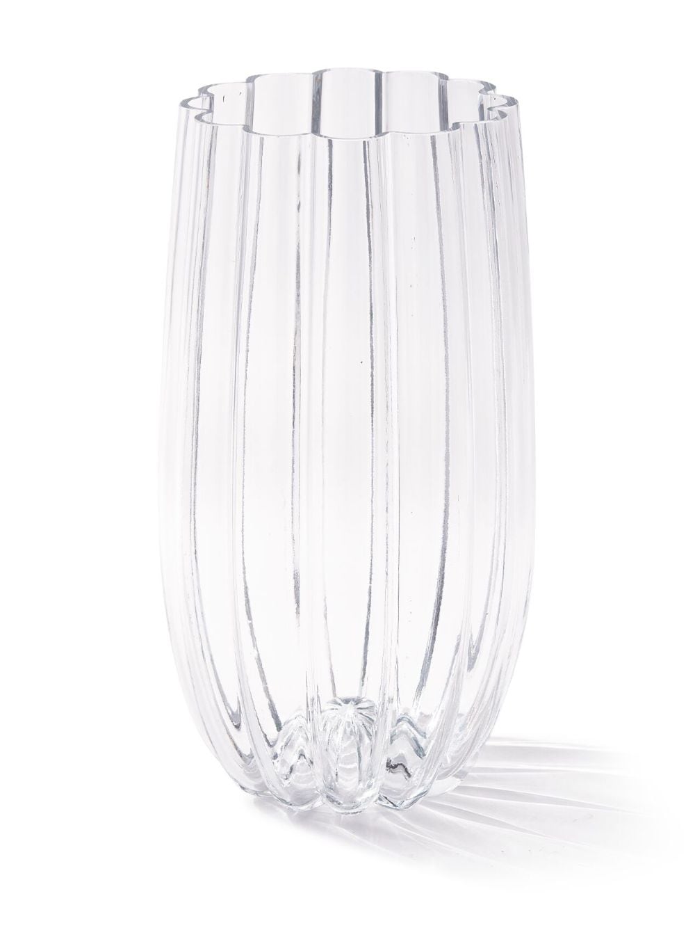 Shop Polspotten Large Melon Glass Vase (38cm X 20.5cm) In White